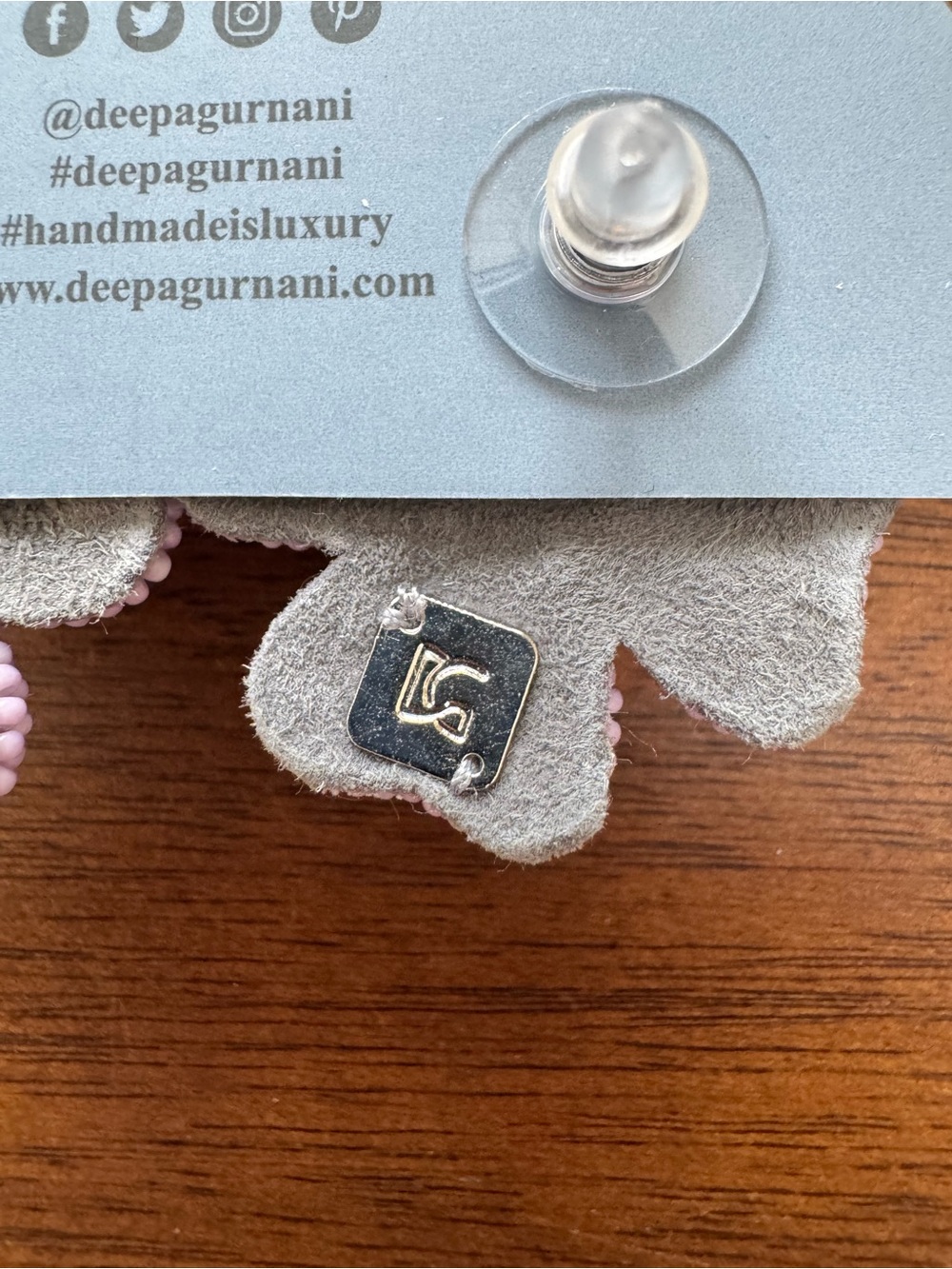 Deepa Gurnani Liora Earrings in Lavender NWOT $80 Retail - Picture 7 of 7